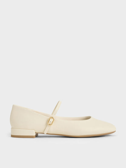 CHARLES & KEITH Quality | Gertrude Mary Janes - Chalk