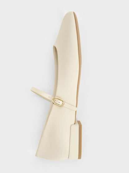 CHARLES & KEITH Quality | Gertrude Mary Janes - Chalk