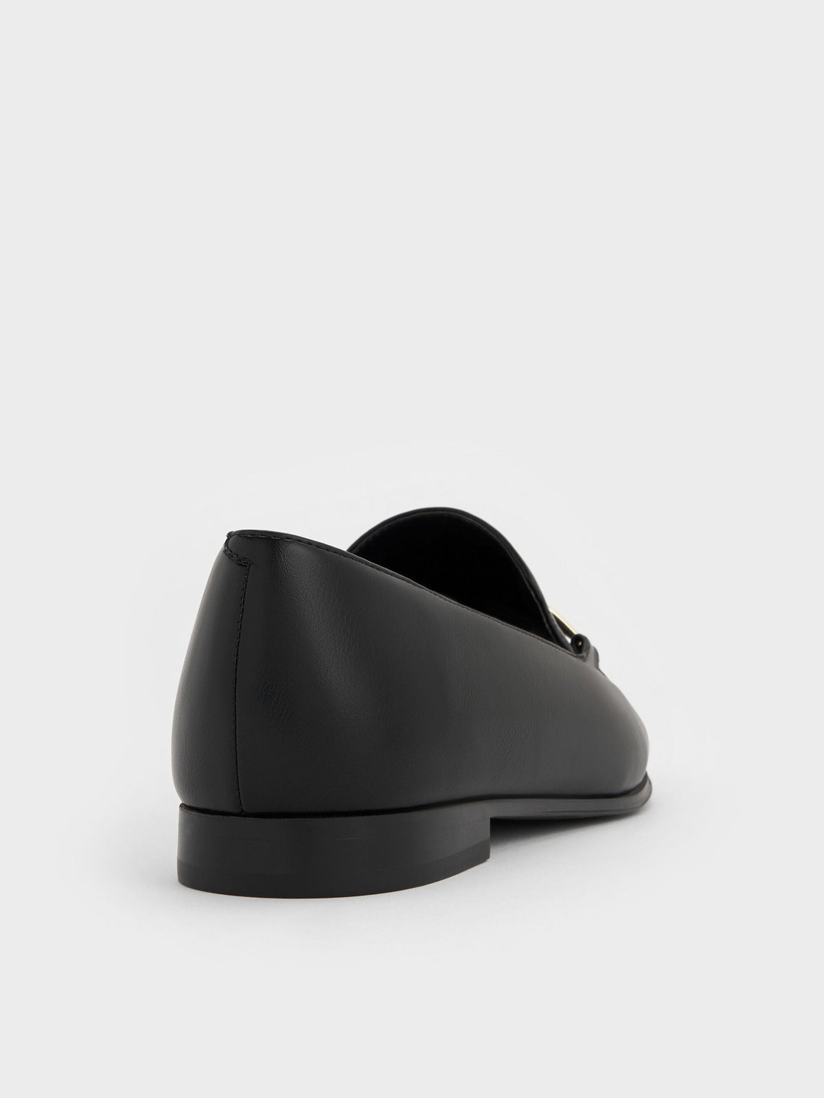 CHARLES & KEITH Featured | Metallic Knot-Bar Loafers - Black