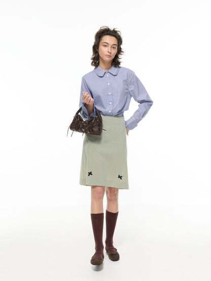 CHARLES & KEITH Smart Buy | Emiko Faux Suede Bow Mary Jane Flats - Chocolate Textured