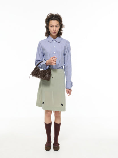 CHARLES & KEITH Smart Buy | Emiko Faux Suede Bow Mary Jane Flats - Chocolate Textured