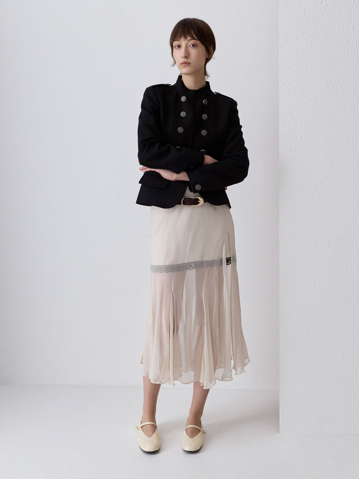 CHARLES & KEITH Top Pick | Marie Pearl Mary Jane Flats - Cream