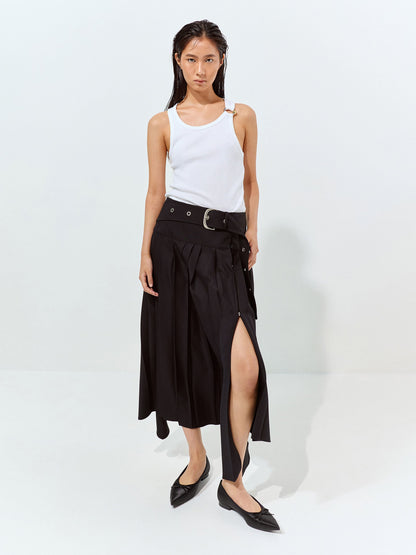 CHARLES & KEITH Discount | Briella Satin Cap-Toe Flats - Black Textured
