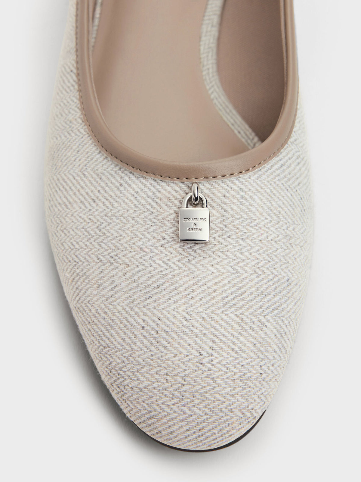 CHARLES & KEITH Hot Sale | Griselda Two-Tone Ballet Flats - Light Grey