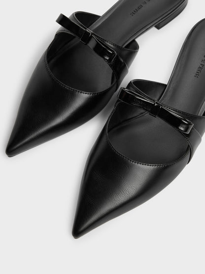 CHARLES & KEITH Recommended | Kaleen Pointed Mules - Black
