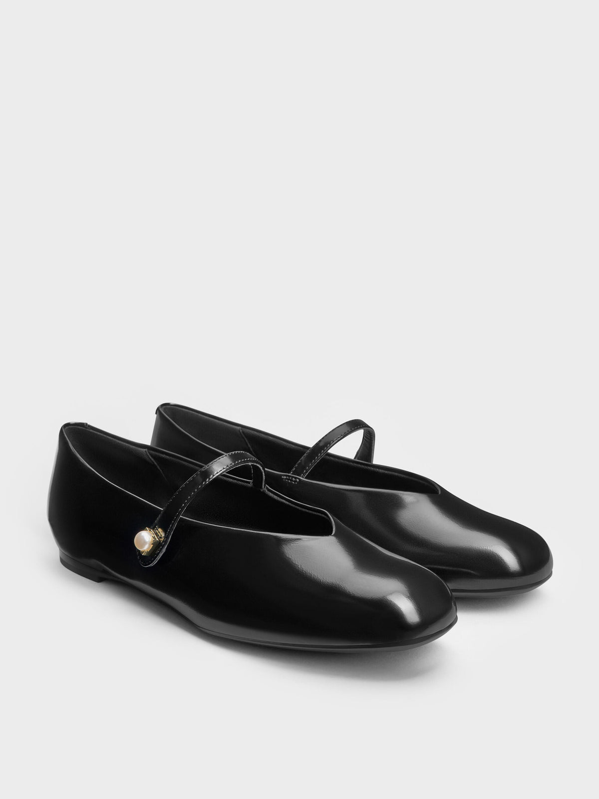 CHARLES & KEITH Best Price | Marie Pearl Mary Jane Flats - Black Box