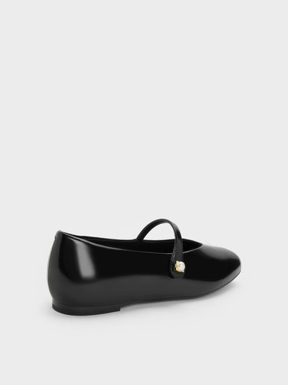 CHARLES & KEITH Best Price | Marie Pearl Mary Jane Flats - Black Box