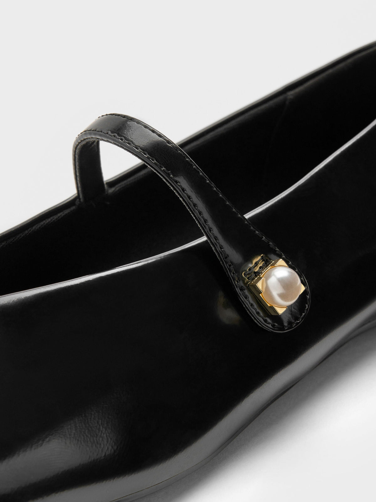 CHARLES & KEITH Best Price | Marie Pearl Mary Jane Flats - Black Box