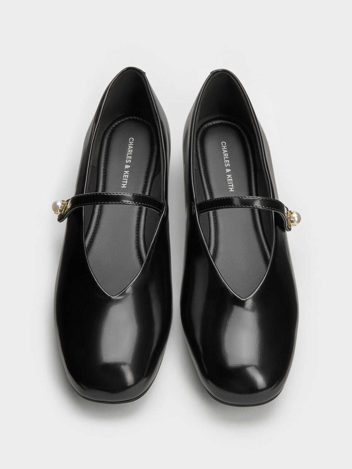 CHARLES & KEITH Best Price | Marie Pearl Mary Jane Flats - Black Box