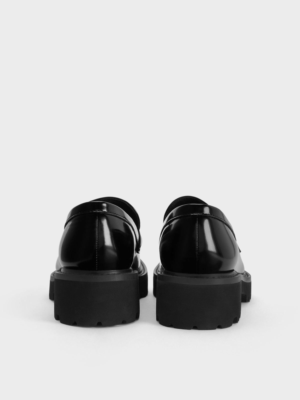 CHARLES & KEITH Essential | Lando Platform Loafers - Black Box