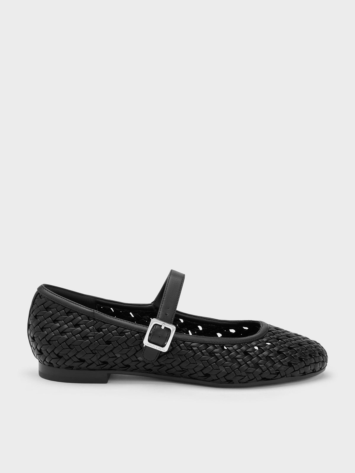 CHARLES & KEITH Quality | Woven Mary Jane Flats - Black