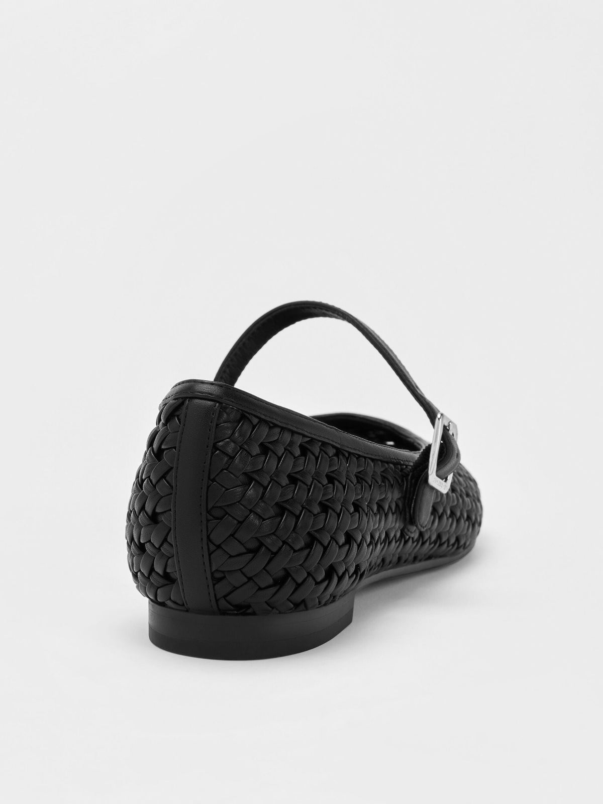 CHARLES & KEITH Quality | Woven Mary Jane Flats - Black