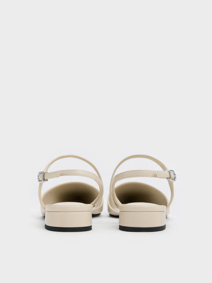 CHARLES & KEITH Featured | Cordelia Pointed Slingback Flats - Chalk