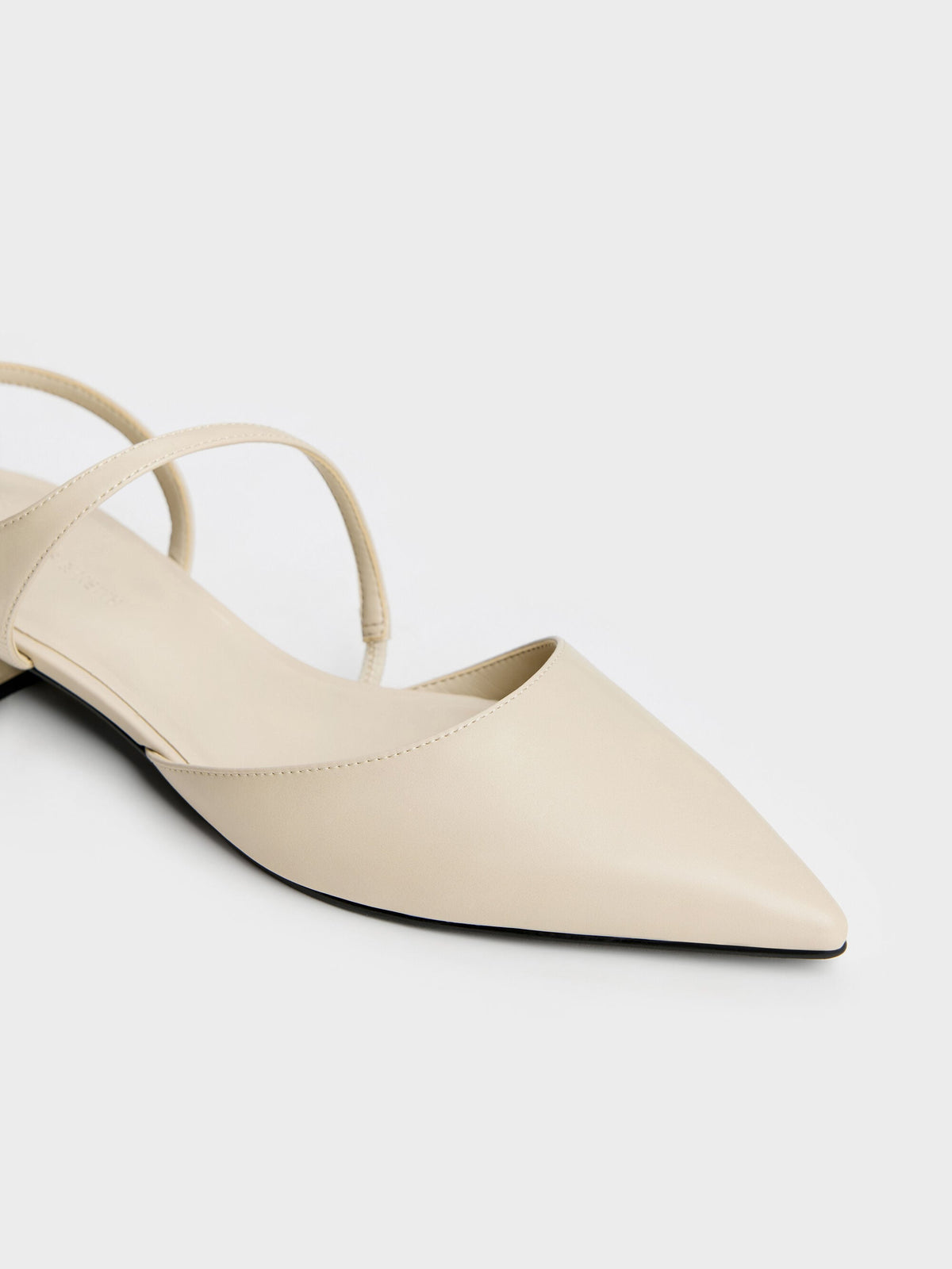 CHARLES & KEITH Featured | Cordelia Pointed Slingback Flats - Chalk