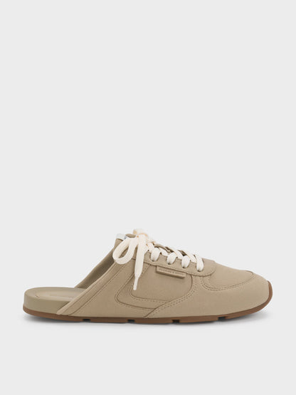 CHARLES & KEITH Sale | Lace-Up Sneaker Mules - Taupe