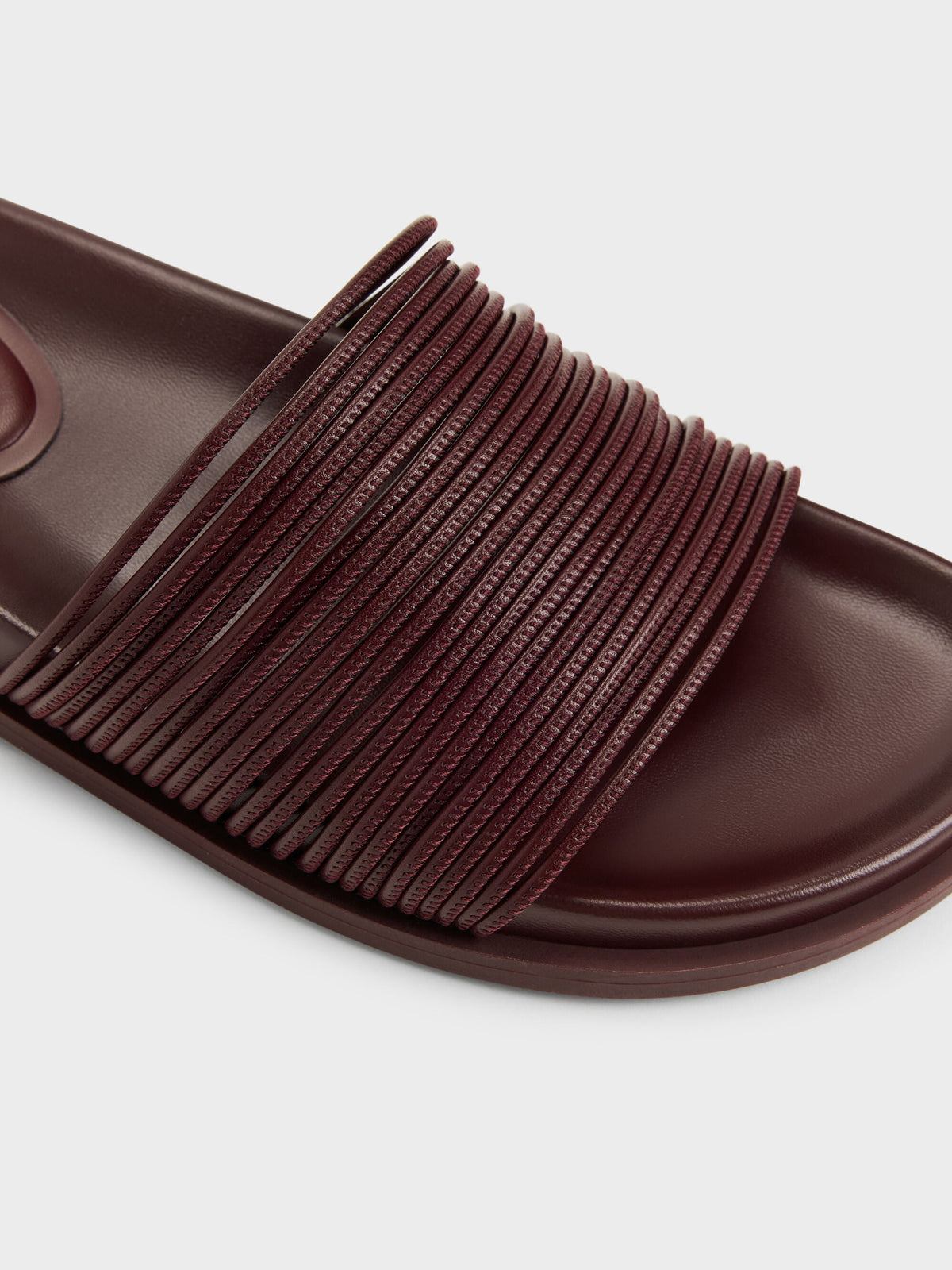 CHARLES & KEITH Popular | Fianna Strappy Slide Sandals - Burgundy