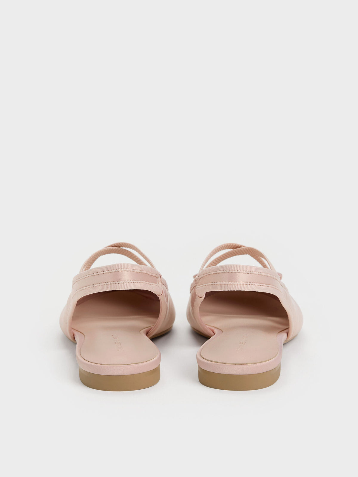 CHARLES & KEITH Sale | Satin Crossover Slingback Ballet Flats - Light Pink