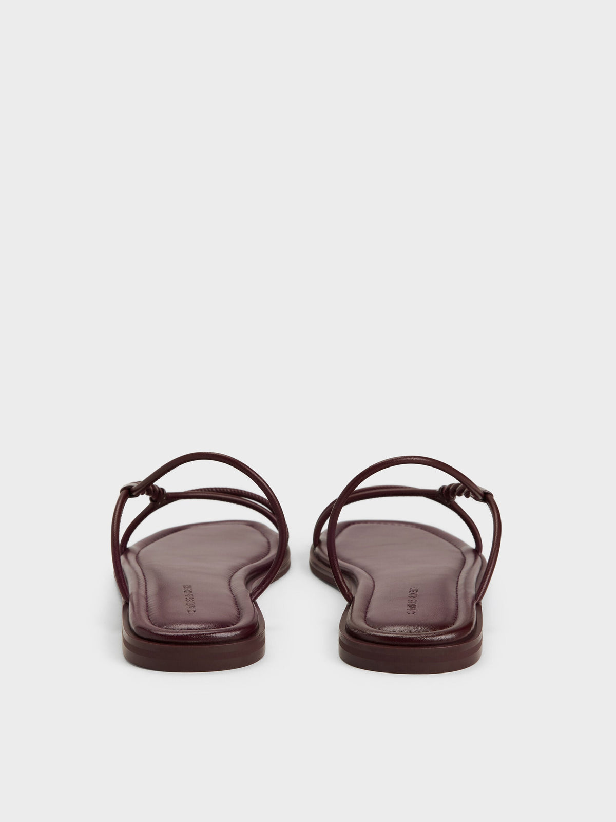 CHARLES & KEITH Hot Sale | Fianna Twist-Strap Slide Sandals - Burgundy