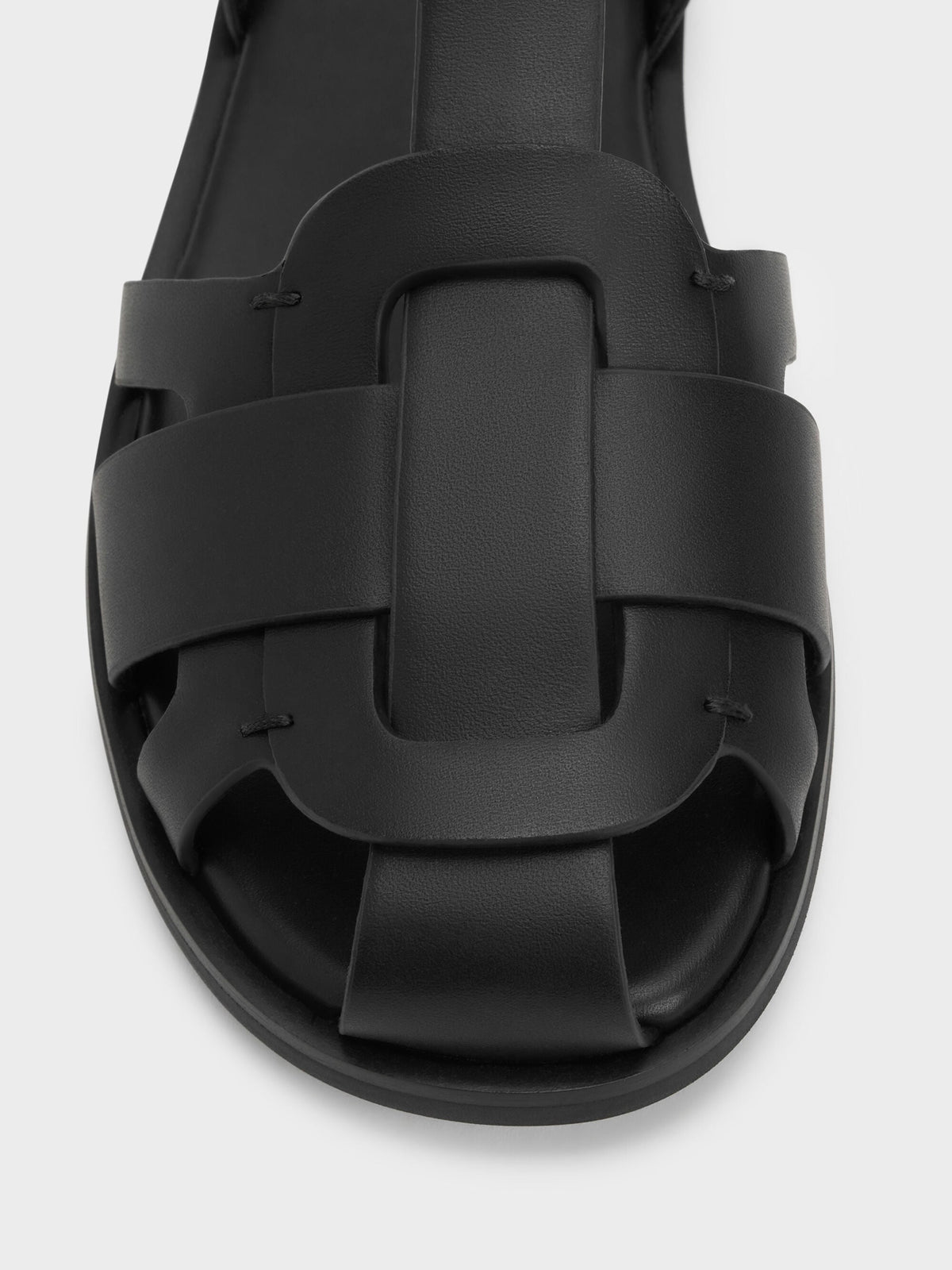 CHARLES & KEITH Recommended | Easley T-Bar Caged Sandals - Black