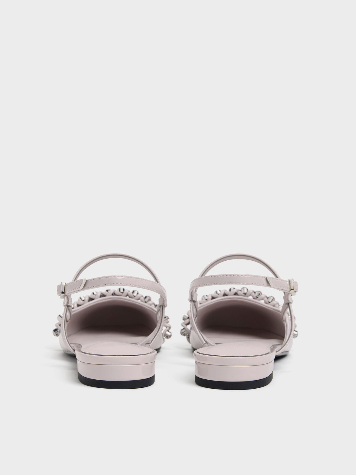 CHARLES & KEITH Customer Favorite | Patent Crystal Slingback Flats - Lilac