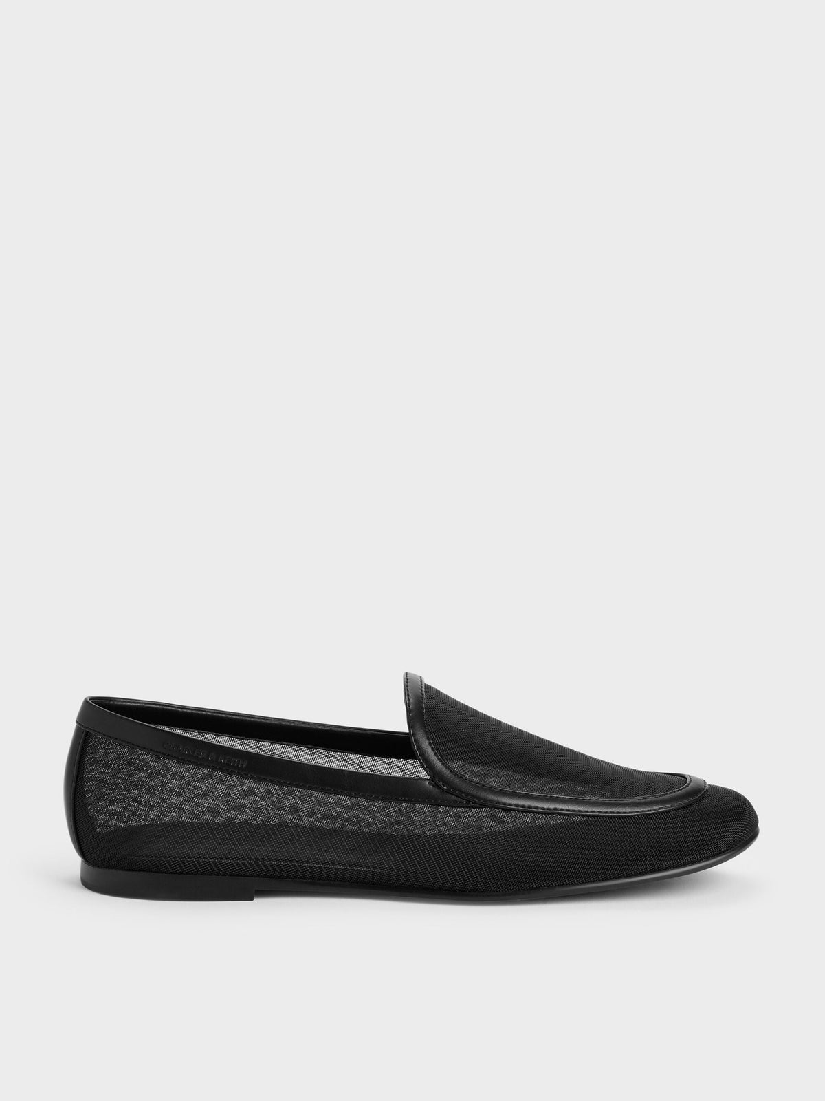 CHARLES & KEITH Quality | Mackie Mesh Loafers - Black Textured