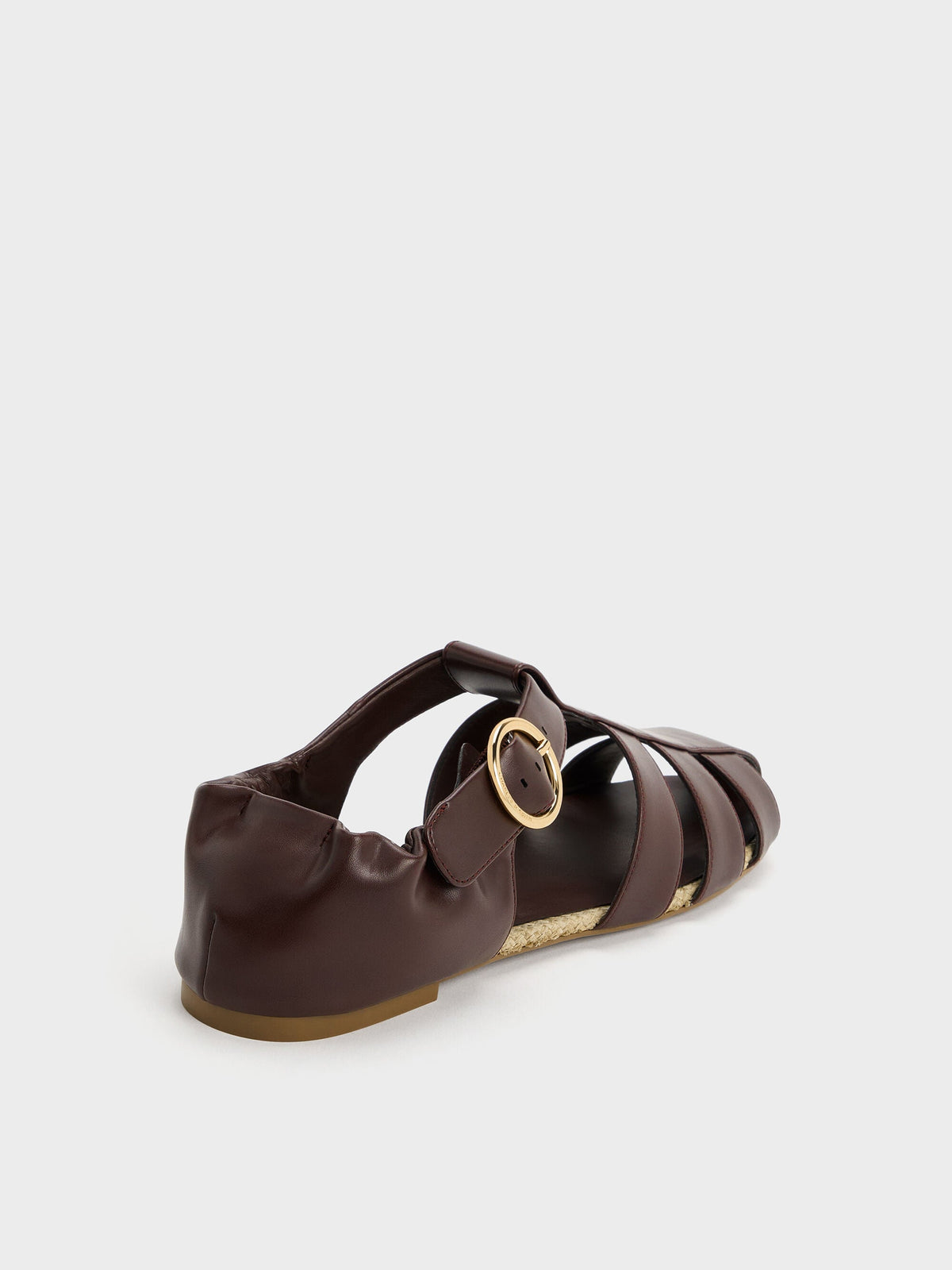 CHARLES & KEITH Signature | Caged Flat Espadrilles - Maroon