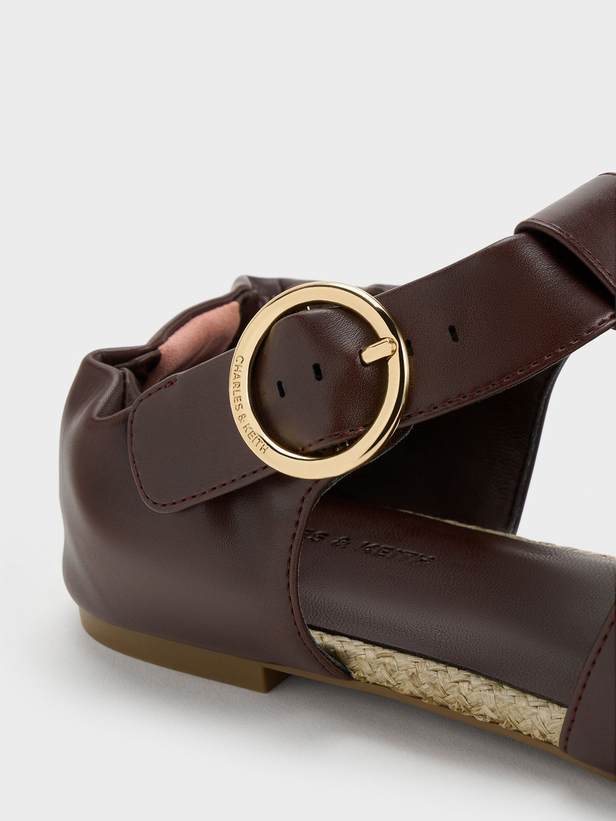 CHARLES & KEITH Signature | Caged Flat Espadrilles - Maroon
