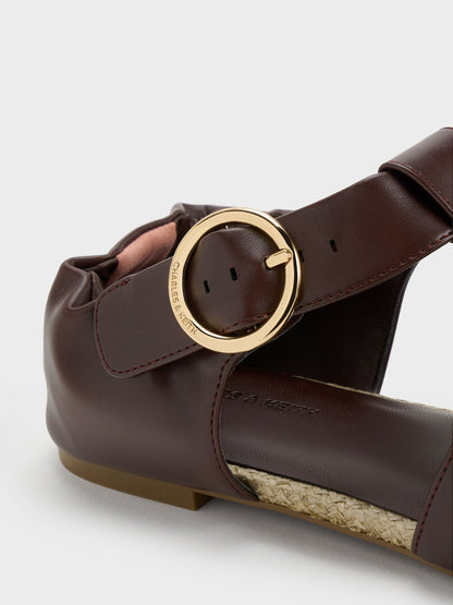 CHARLES & KEITH Signature | Caged Flat Espadrilles - Maroon