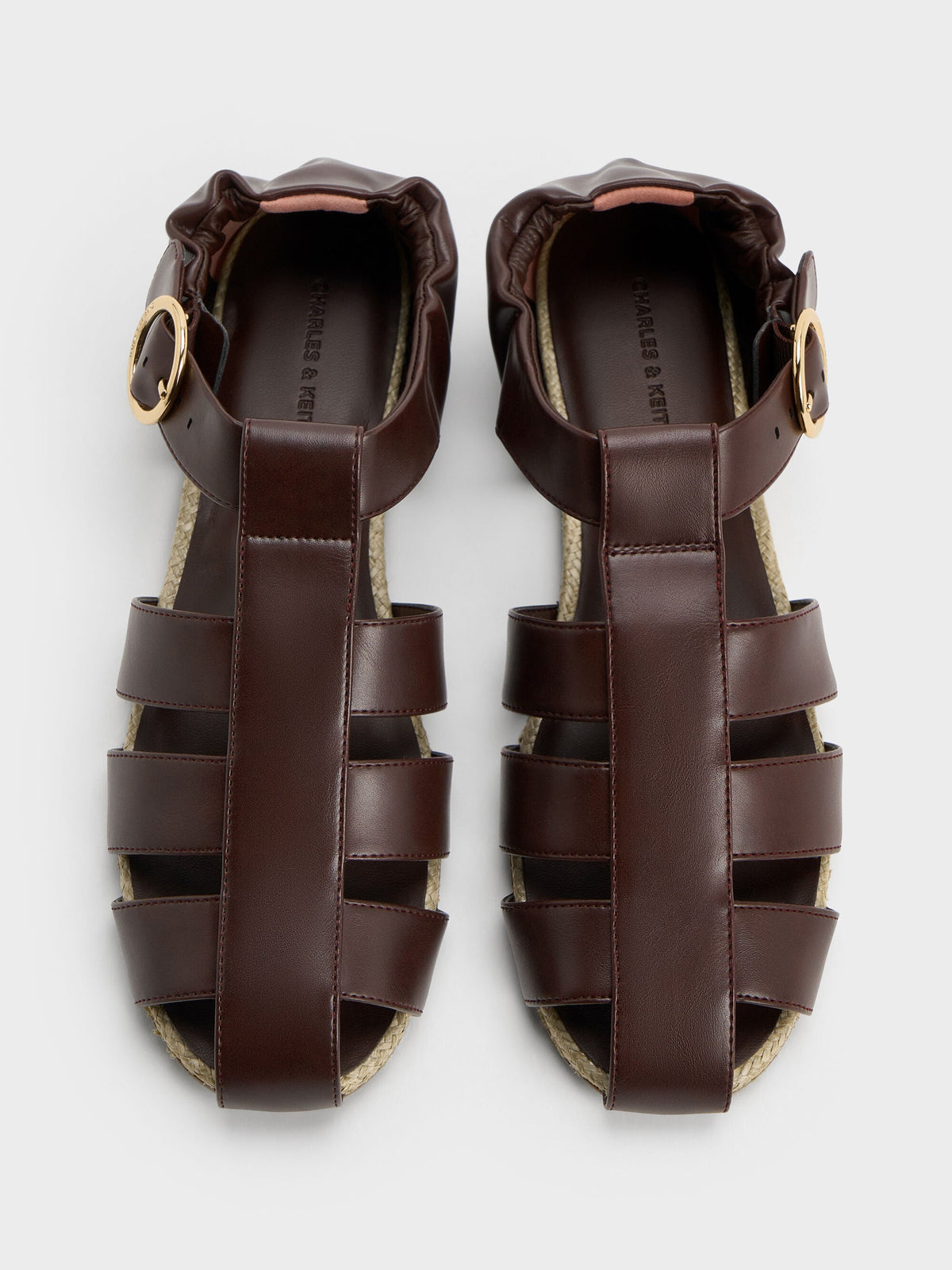 CHARLES & KEITH Signature | Caged Flat Espadrilles - Maroon