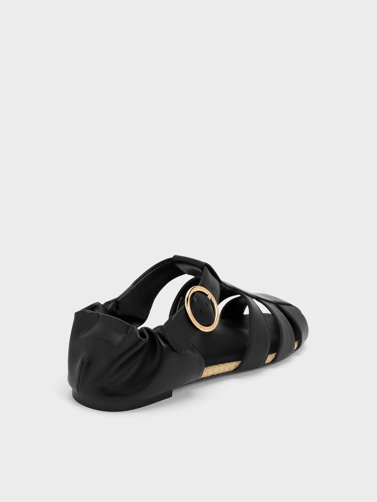 CHARLES & KEITH Value | Caged Flat Espadrilles - Black