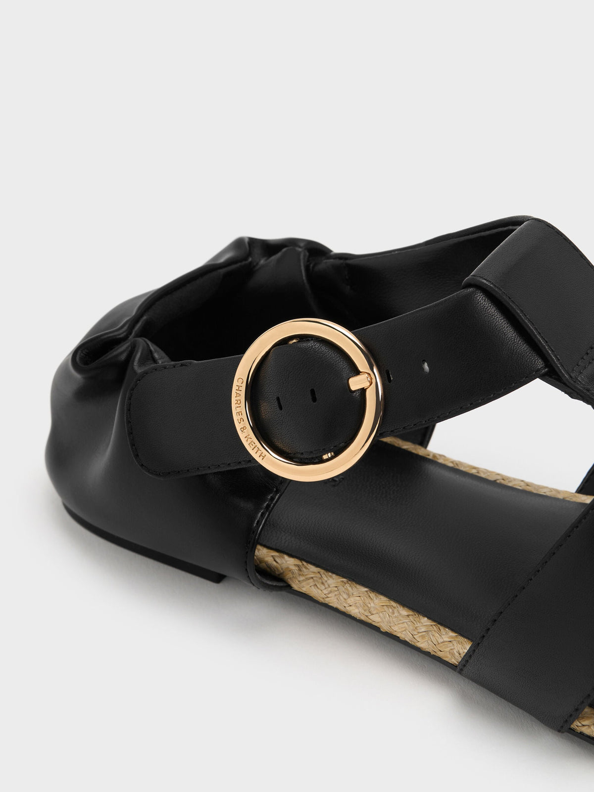 CHARLES & KEITH Value | Caged Flat Espadrilles - Black