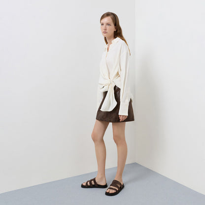 CHARLES & KEITH Smart Buy | Petina Suede Flatform Sandals - Dark Brown Textured
