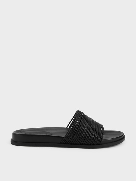 CHARLES & KEITH New | Fianna Strappy Slide Sandals - Black