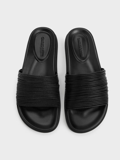 CHARLES & KEITH New | Fianna Strappy Slide Sandals - Black