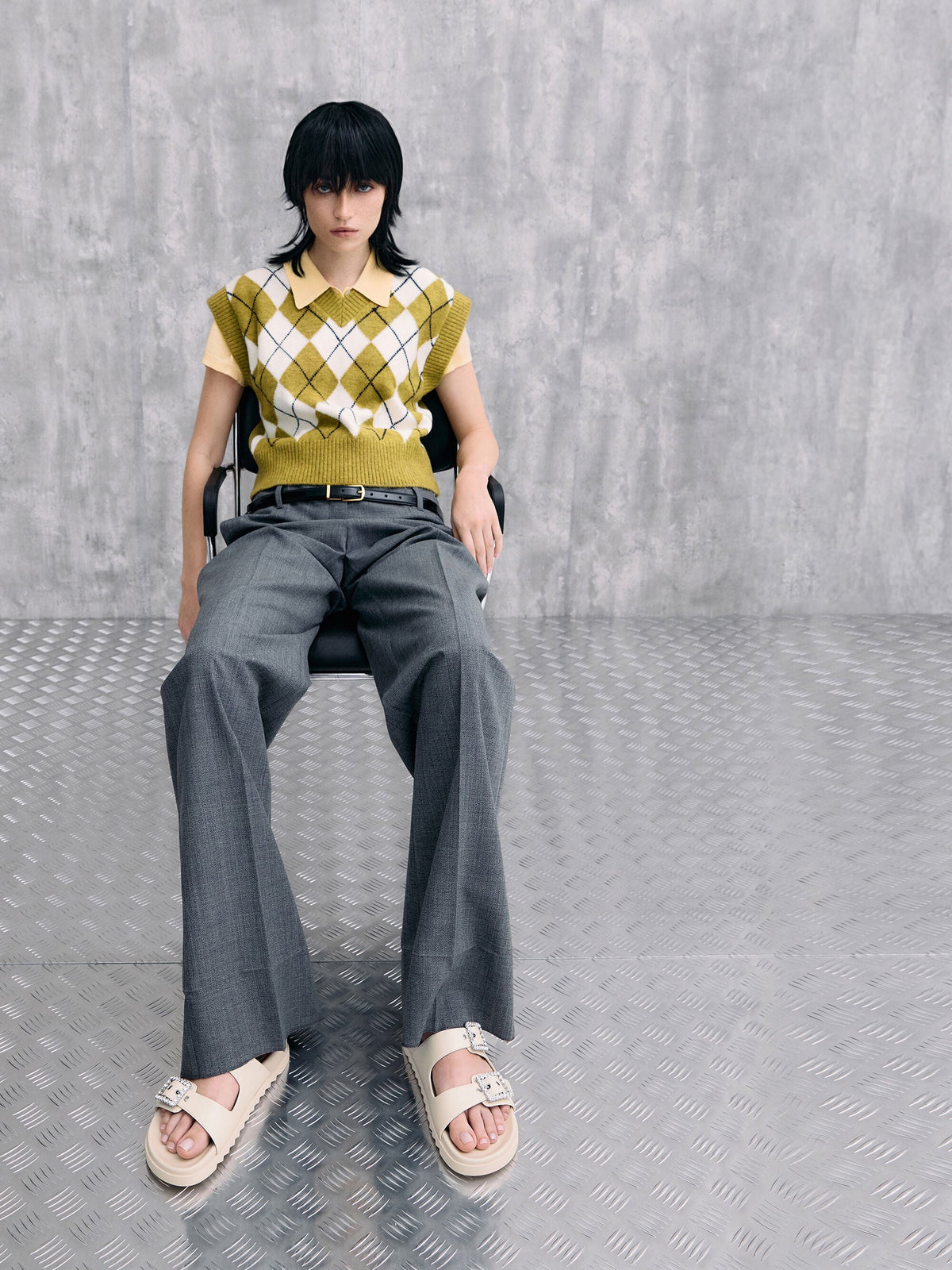 CHARLES & KEITH Hot Sale | Gem-Buckle Double-Strap Sandals - Chalk