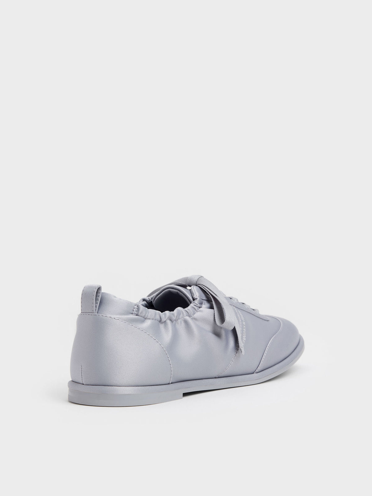 CHARLES & KEITH Great Value | Satin Ruched Sneakers - Grey