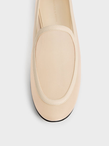 CHARLES & KEITH Quality | Mackie Mesh Loafers - Beige