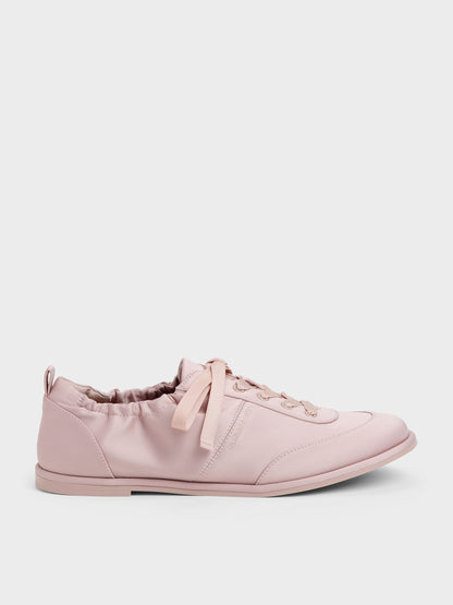 CHARLES & KEITH Discount | Satin Ruched Sneakers - Pink