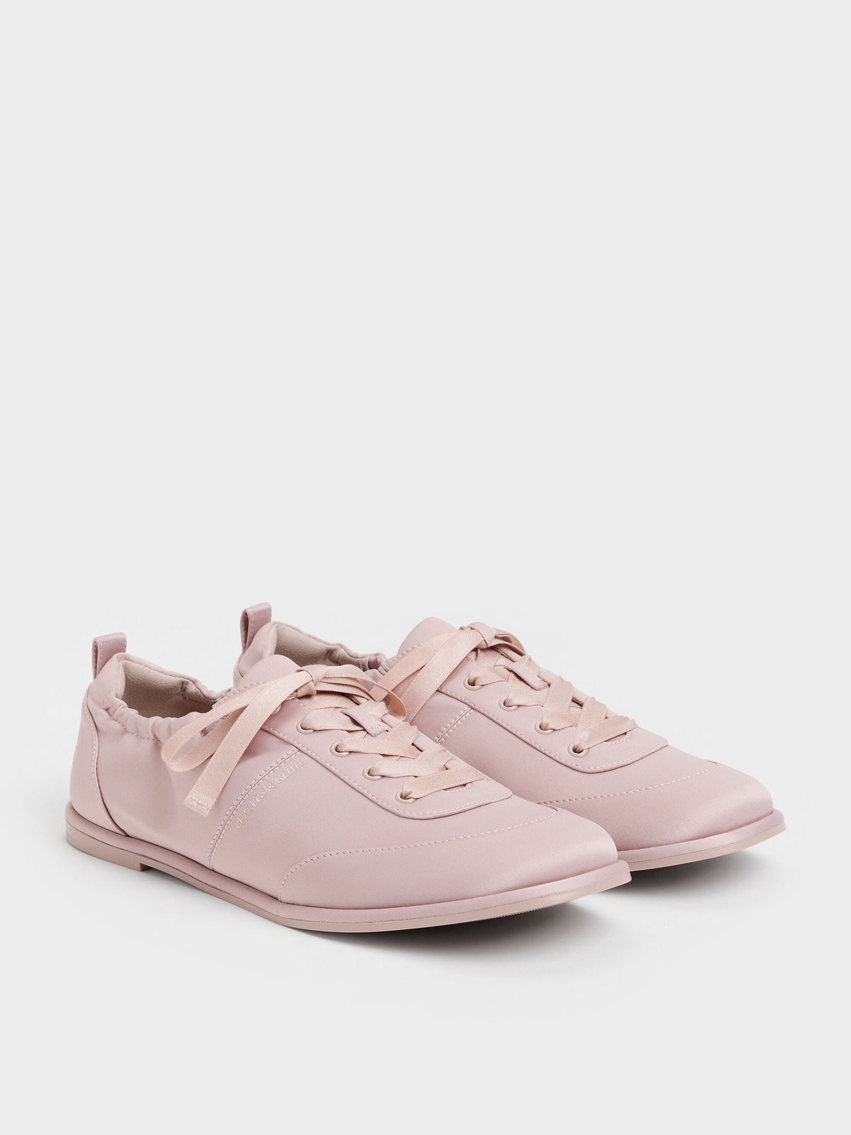 CHARLES & KEITH Discount | Satin Ruched Sneakers - Pink