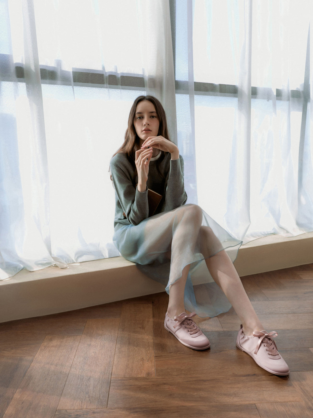 CHARLES & KEITH Discount | Satin Ruched Sneakers - Pink