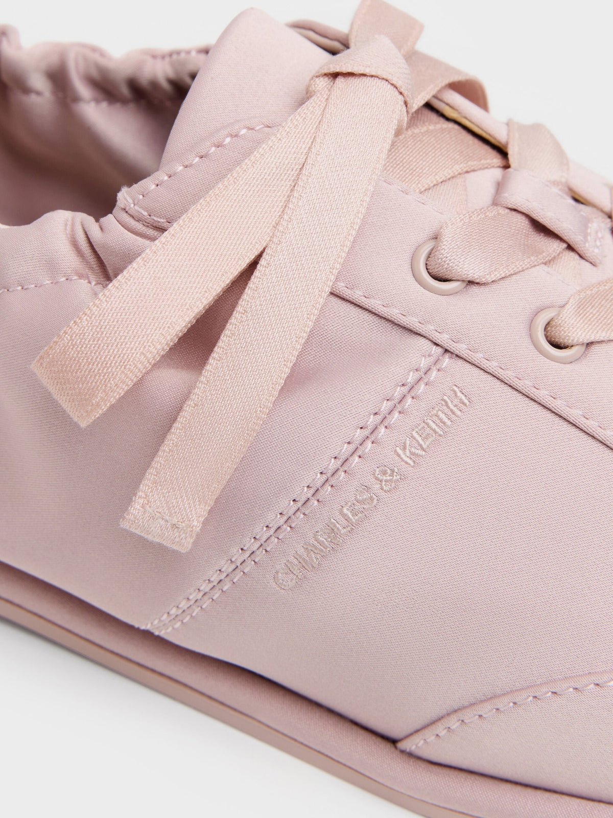 CHARLES & KEITH Discount | Satin Ruched Sneakers - Pink
