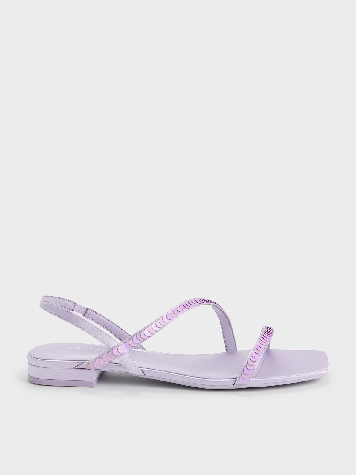 CHARLES & KEITH Featured | Briella Sequinned Strappy Sandals - Lilac