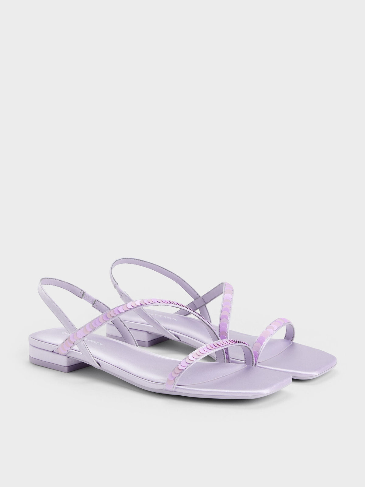 CHARLES & KEITH Featured | Briella Sequinned Strappy Sandals - Lilac