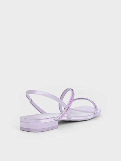 CHARLES & KEITH Featured | Briella Sequinned Strappy Sandals - Lilac