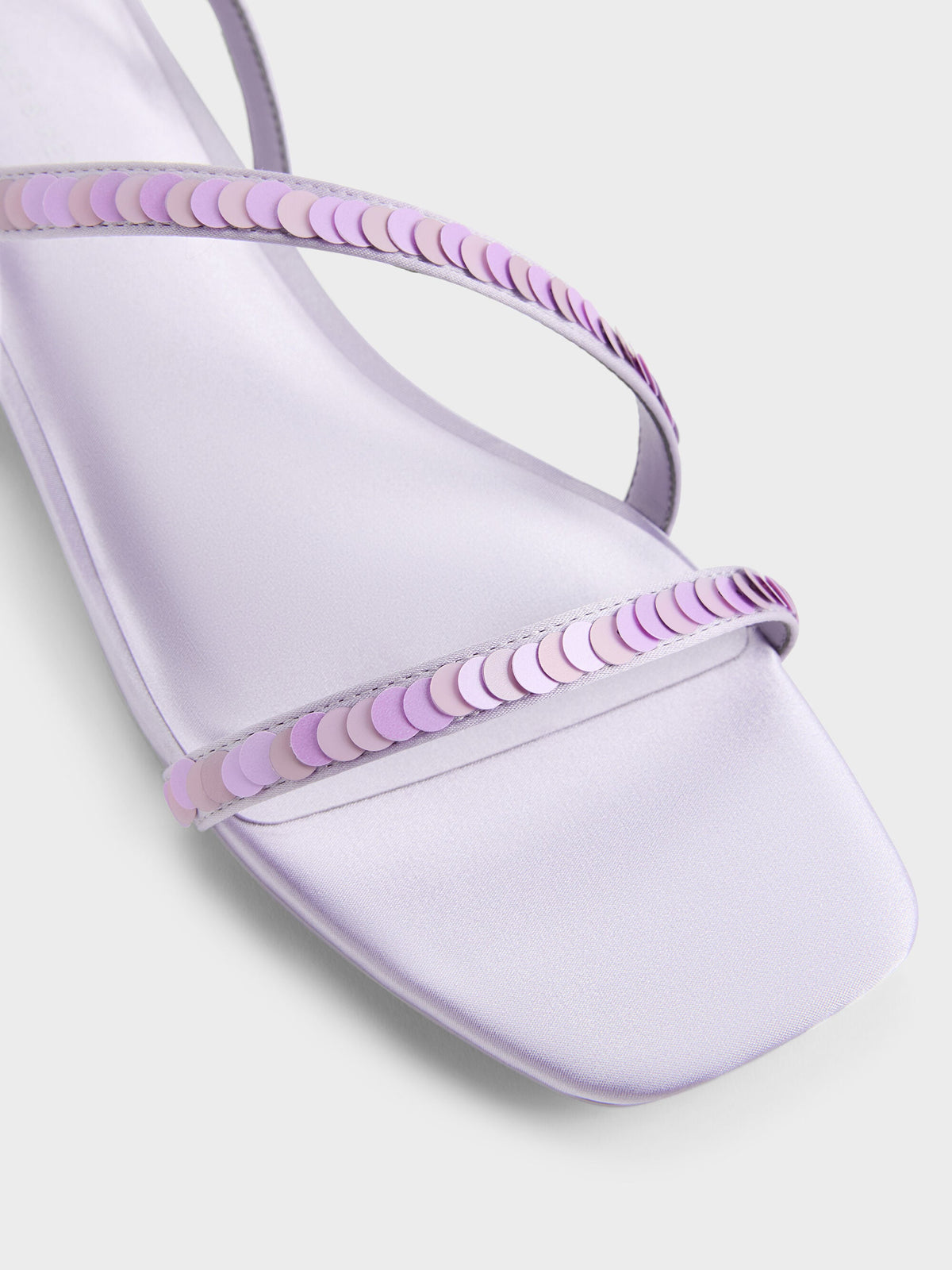 CHARLES & KEITH Featured | Briella Sequinned Strappy Sandals - Lilac