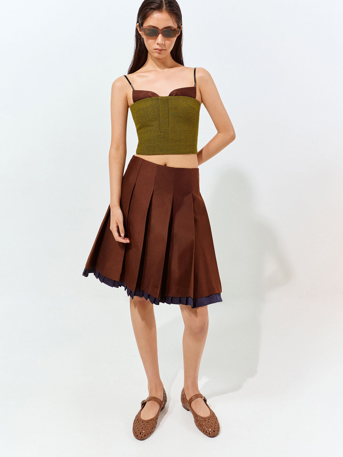 CHARLES & KEITH Best Price | Woven Mary Jane Flats - Brown