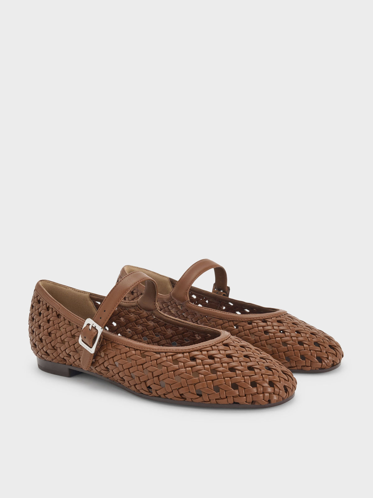 CHARLES & KEITH Best Price | Woven Mary Jane Flats - Brown