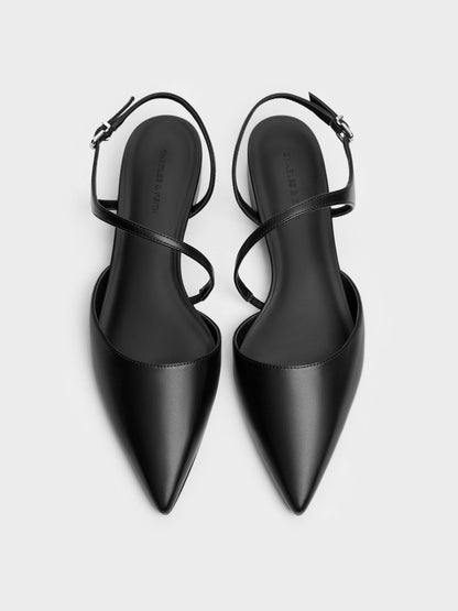 CHARLES & KEITH Best Price | Cordelia Pointed Slingback Flats - Black