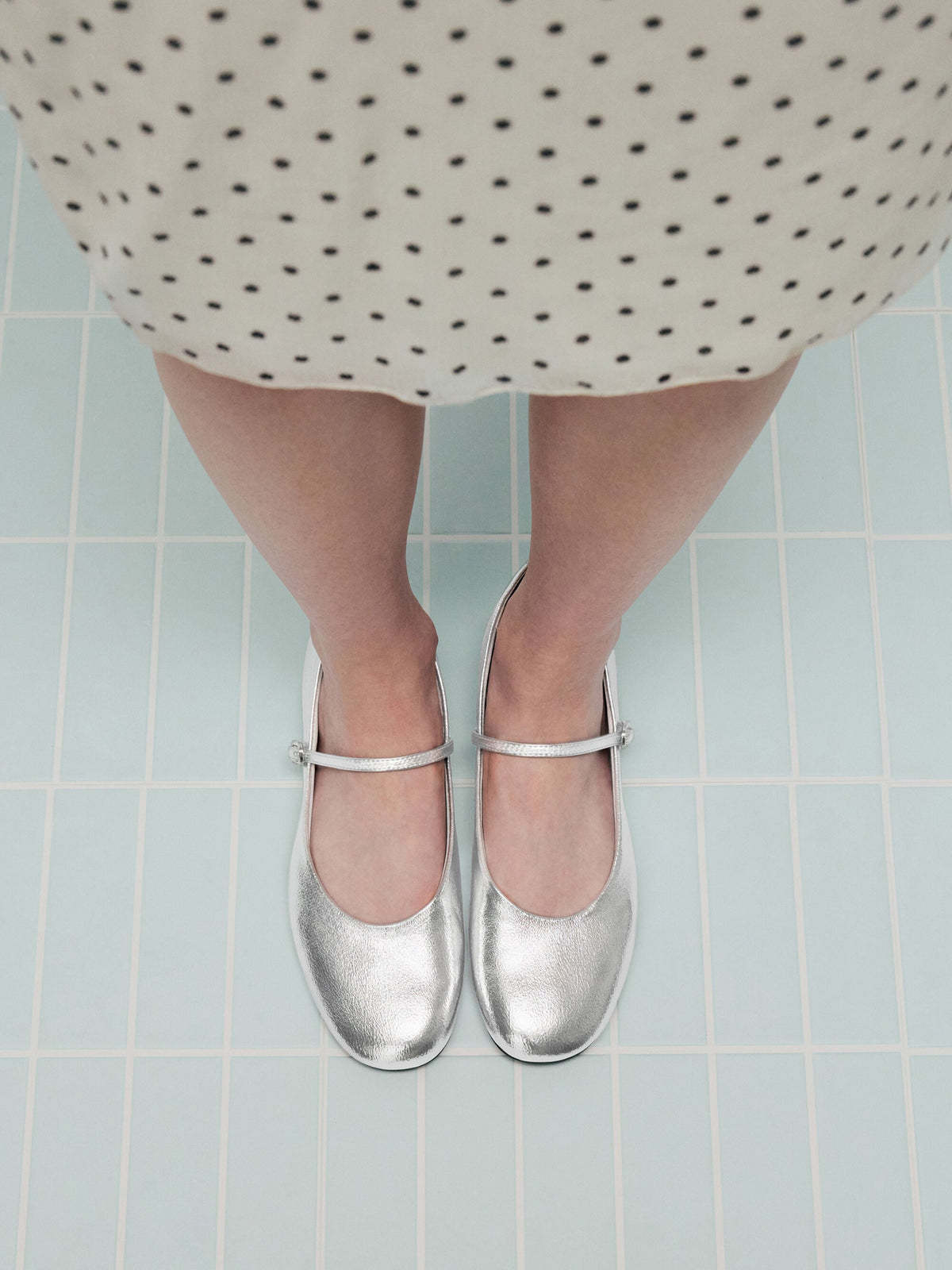 CHARLES & KEITH Customer Favorite | Gertrude Metallic Mary Janes - Silver