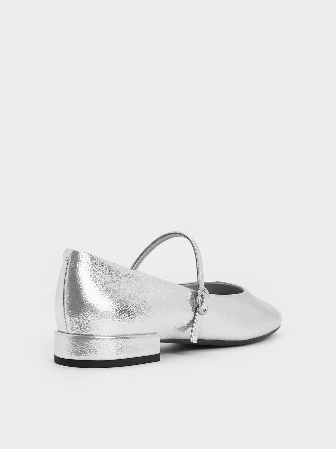 CHARLES & KEITH Customer Favorite | Gertrude Metallic Mary Janes - Silver